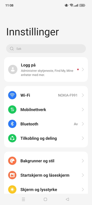 Velg Mobilnettverk