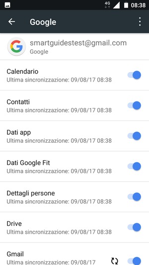 Seleziona il tasto Menu