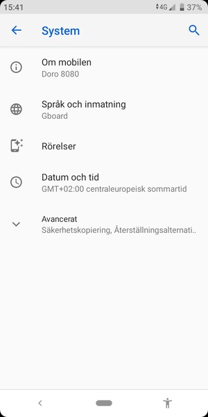 Välj Avancerat
