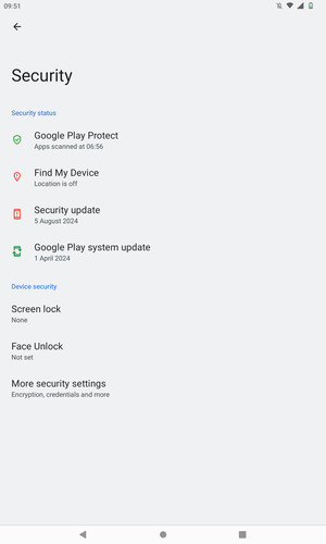 Select More security settings