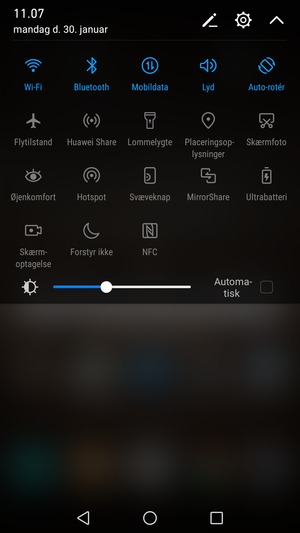 Slå Wi-Fi og Bluetooth fra
