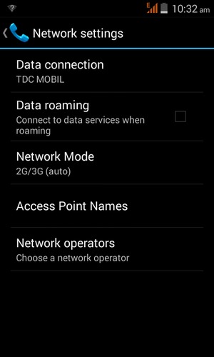 Select Access Point Names