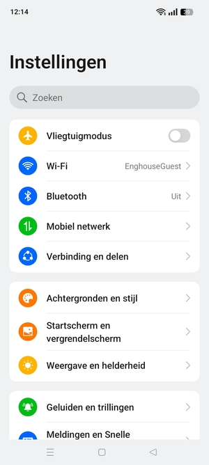 Selecteer Mobiel netwerk