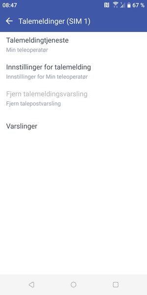 Velg Innstillinger for talemelding