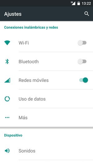 Seleccione Redes móviles