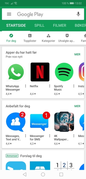 Velg søkefelt