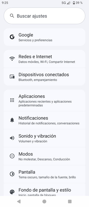Seleccione Redes e Internet