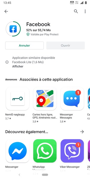 Veuillez attendre la fin de la procédure d'installation