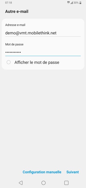 Saisissez votre adresse e-mail et votre mot de passe. Sélectionnez Suivant