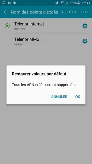 Sélectionnez OK