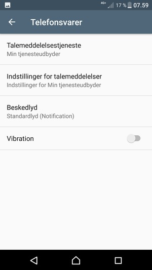 Vælg Indstillinger for talemeddelelser