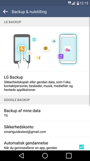 Vælg Sikkerhedskonto