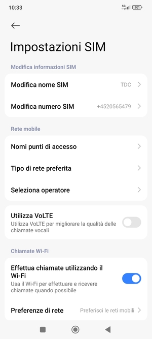 Seleziona Nomi punti di accesso