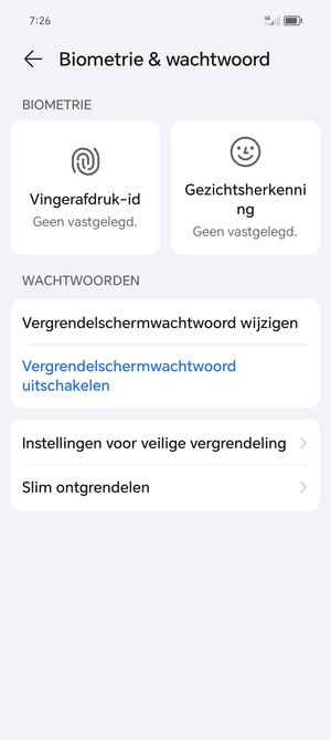 Uw telefoon is nu beveiligd met een schermvergrendeling