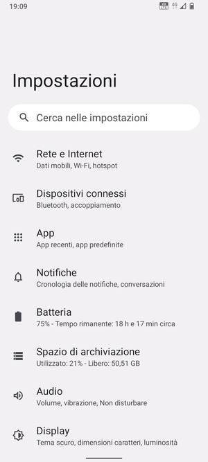 Seleziona Rete e Internet