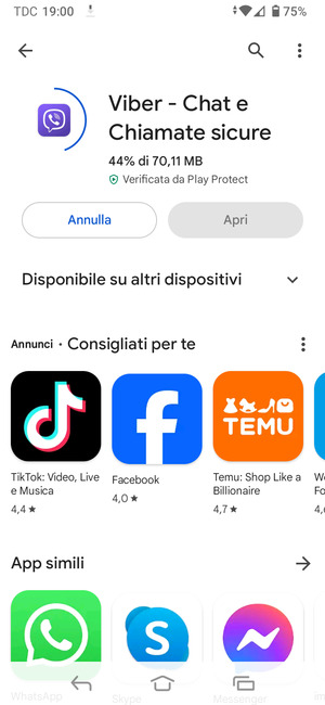 Attendi il completamento del processo di installazione