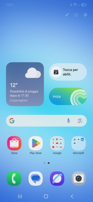 Scorri verso il basso il menu in alto