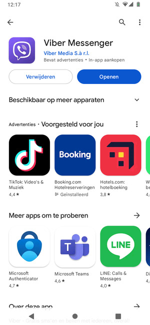 Selecteer Openen