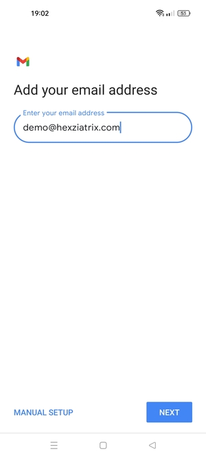 Enter your Email address and select NEXT