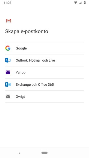 Välj Google