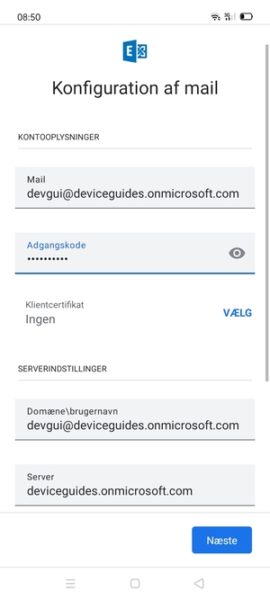 Indtast din adgangskode