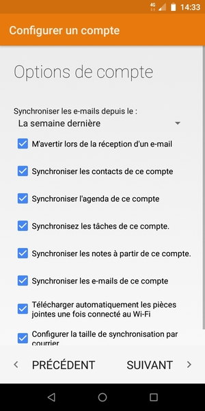 Sélectionnez SUIVANT