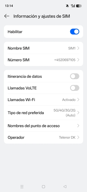 Para cambiar la red en caso de problemas de conectividad, seleccione Operador