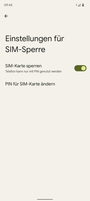 Wählen Sie PIN für SIM-Karte ändern