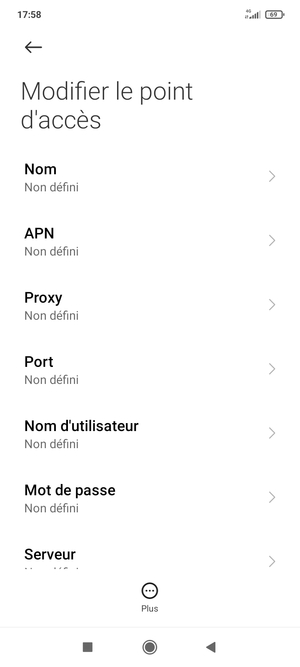 Saisissez les informations MMS