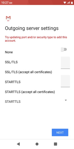 Select None and  NEXT
