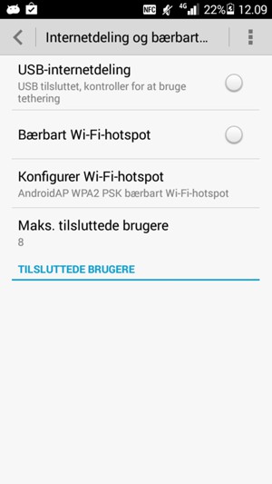 Marker tjekboksen Bærbart Wi-Fi-hotspot