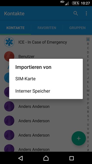Wählen Sie SIM-Karte