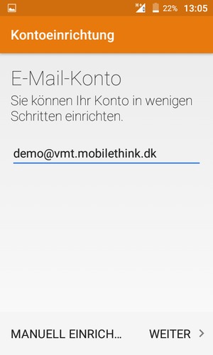 Geben Sie Ihre E-Mail-Adresse ein und wählen Sie WEITER