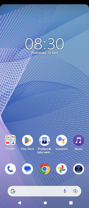 Slide down the top menu