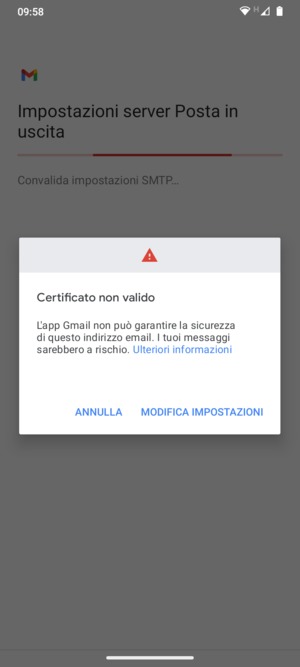 Seleziona MODIFICA IMPOSTAZIONI