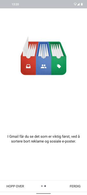 Velg FERDIG