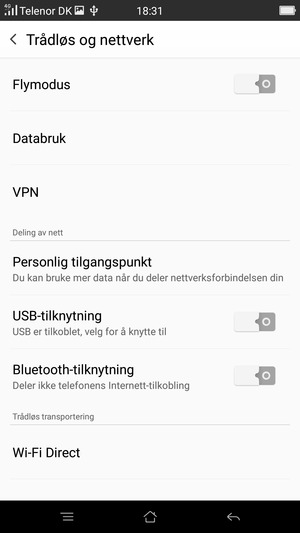Velg Personlig tilgangspunkt