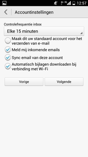 Selecteer Volgende