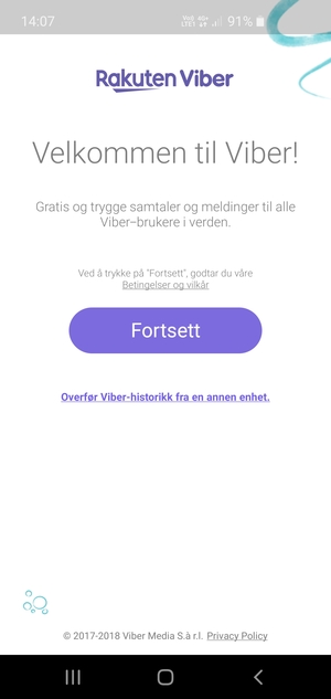 Applikasjonen er klar til bruk