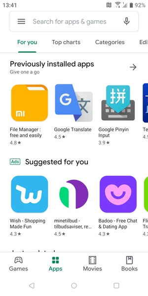 Select the Search bar