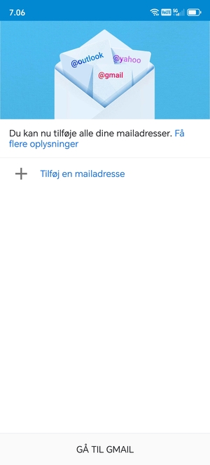 Vælg Tilføj en mailadresse