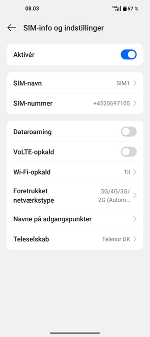 Vælg Navne på adgangspunkter