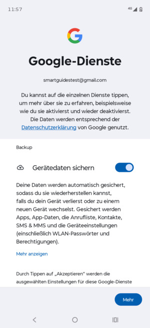 Wählen Sie Mehr