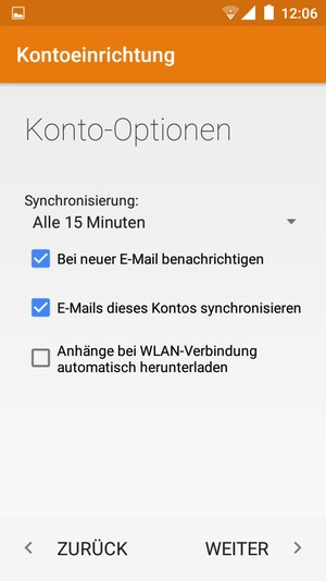 Wählen Sie WEITER