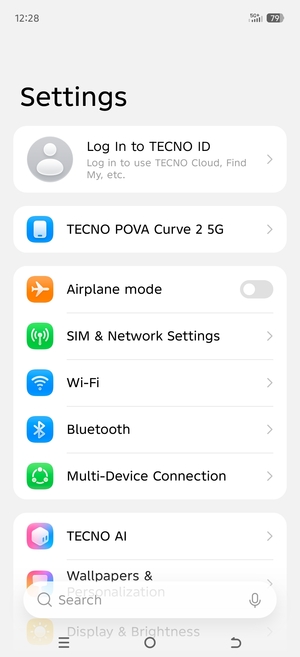 Select SIM & Network Settings