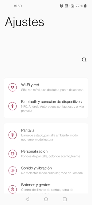 Seleccione Wi-Fi y red