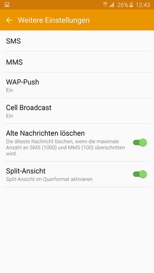 Wählen Sie SMS