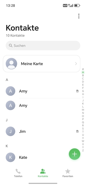 Wählen Sie die Menü-Taste