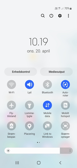 Vælg Lyd for at skifte til vibrationstilstand