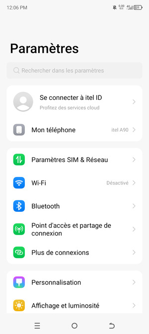 Sélectionnez Wi-Fi